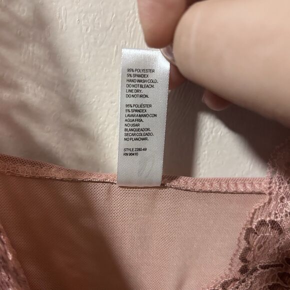 Women Marilyn Monroe Pink Sheer Lace Lingerie Body Suit High Rise Hips  XL NWOT - Picture 6 of 9